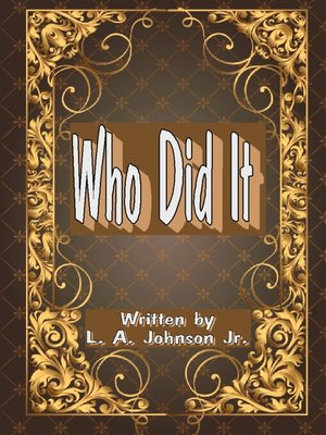 cover image of Who Did It